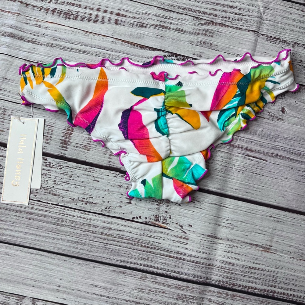 Hula Honey Bikini Swim Bottom White - Picture 2 of 4